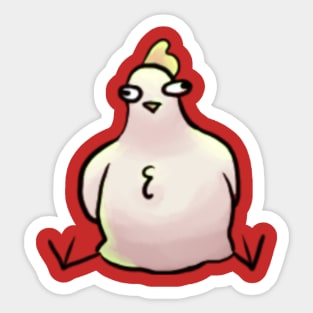 Derpy chicken Sticker